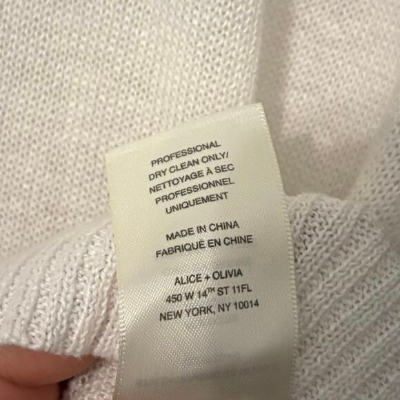 Alice + Olivia White 100% Linen Base Knit Tank Top Blouse Size XS - Picture 5 of 5
